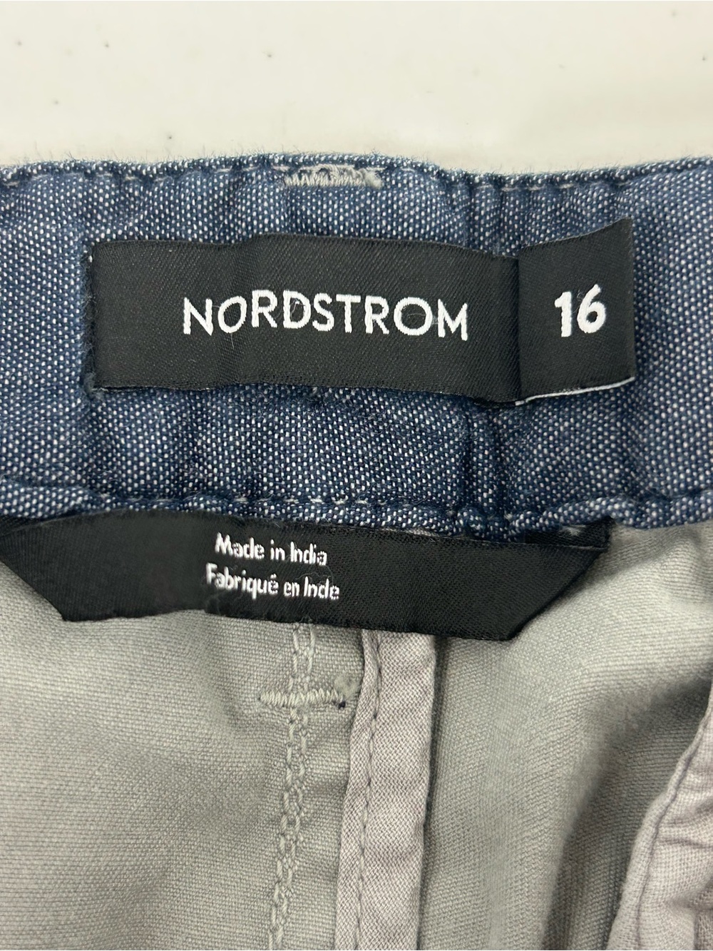 Nordstrom Boys Stretch Chino Pants Straight Leg in Grey Folkstone Size 16 - Picture 5 of 7